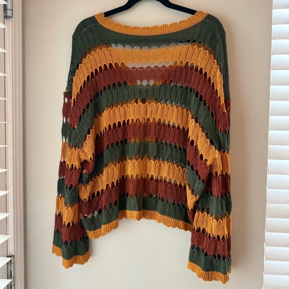 Striped Multicolor Knit Sweater - Picture 6 of 6